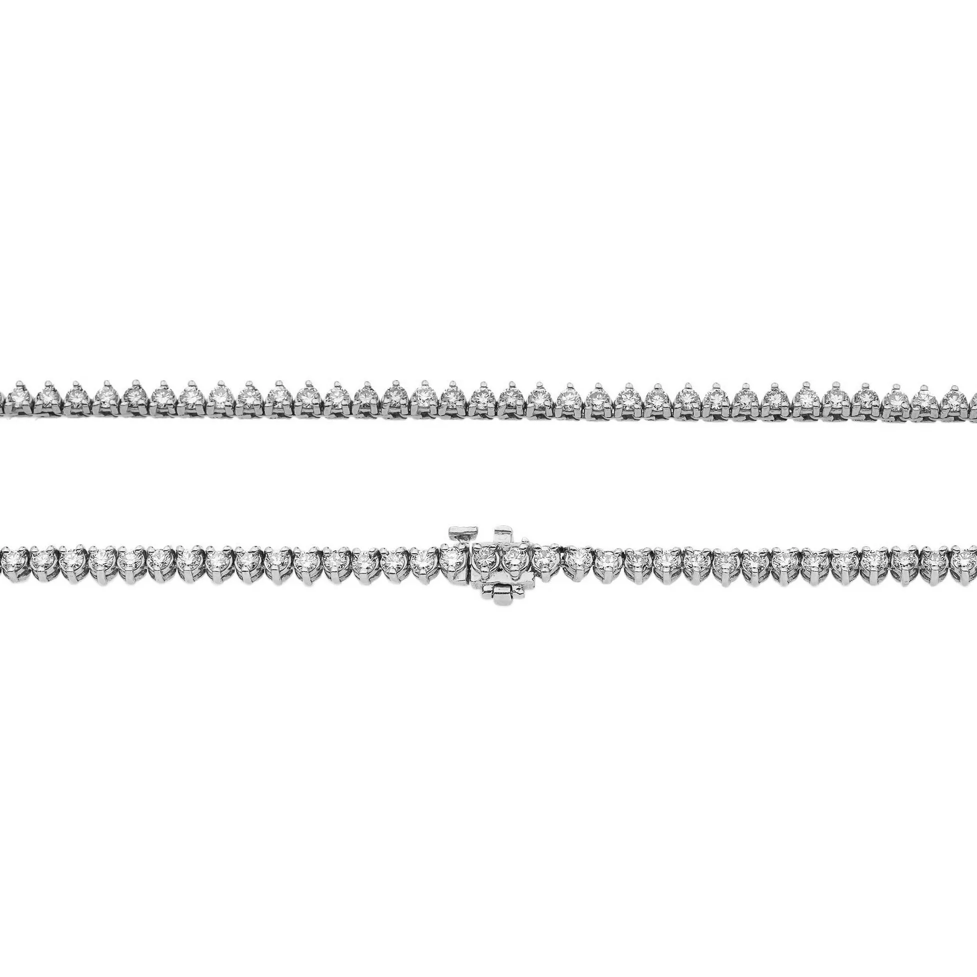 14K White Gold Unisex Tennis Chain with Diamonds