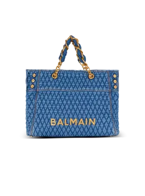 1945 Soft tote bag in diamond-quilted denim