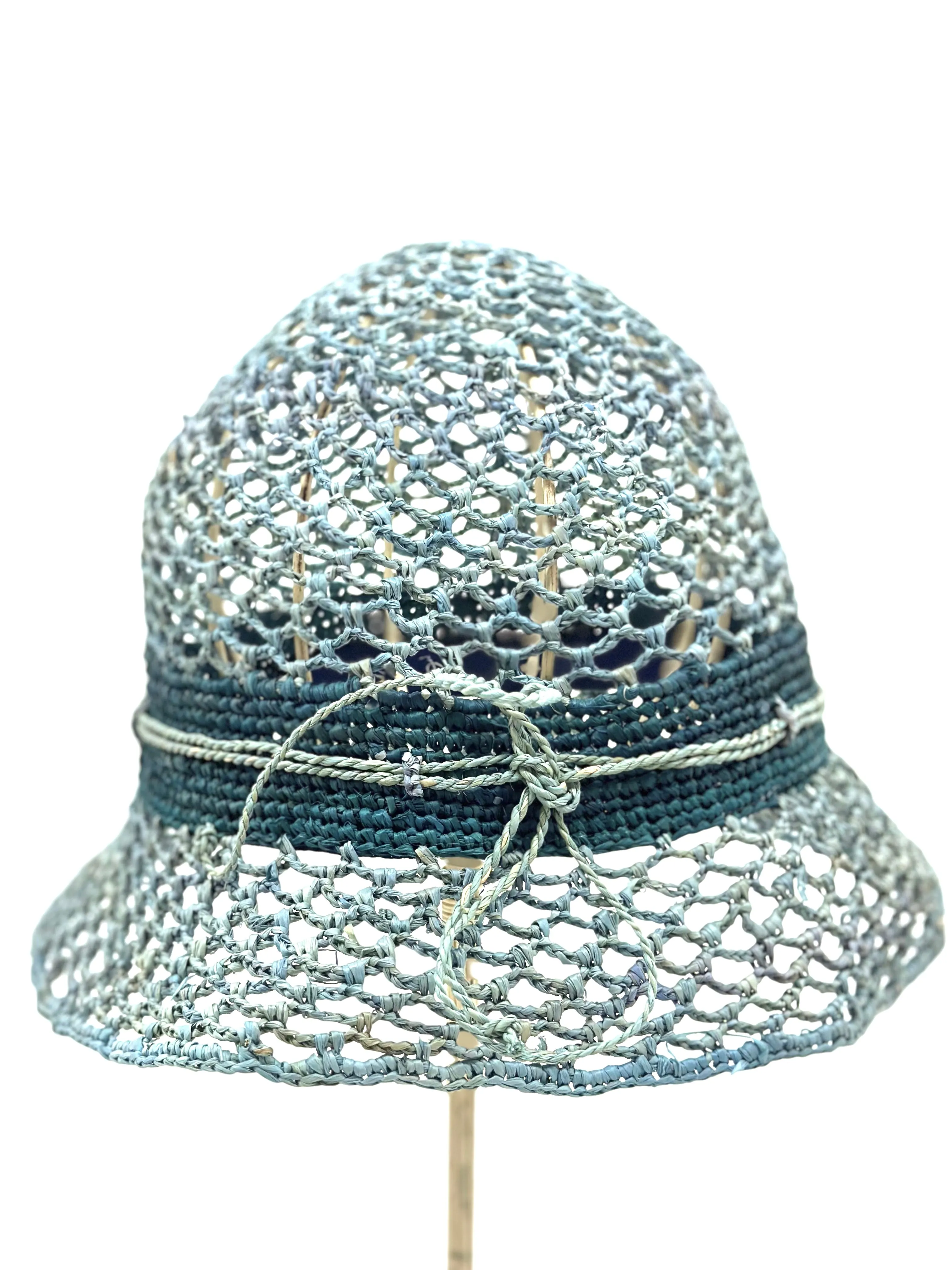 2.5 Brim Maria Crochet Bucket Straw Hats