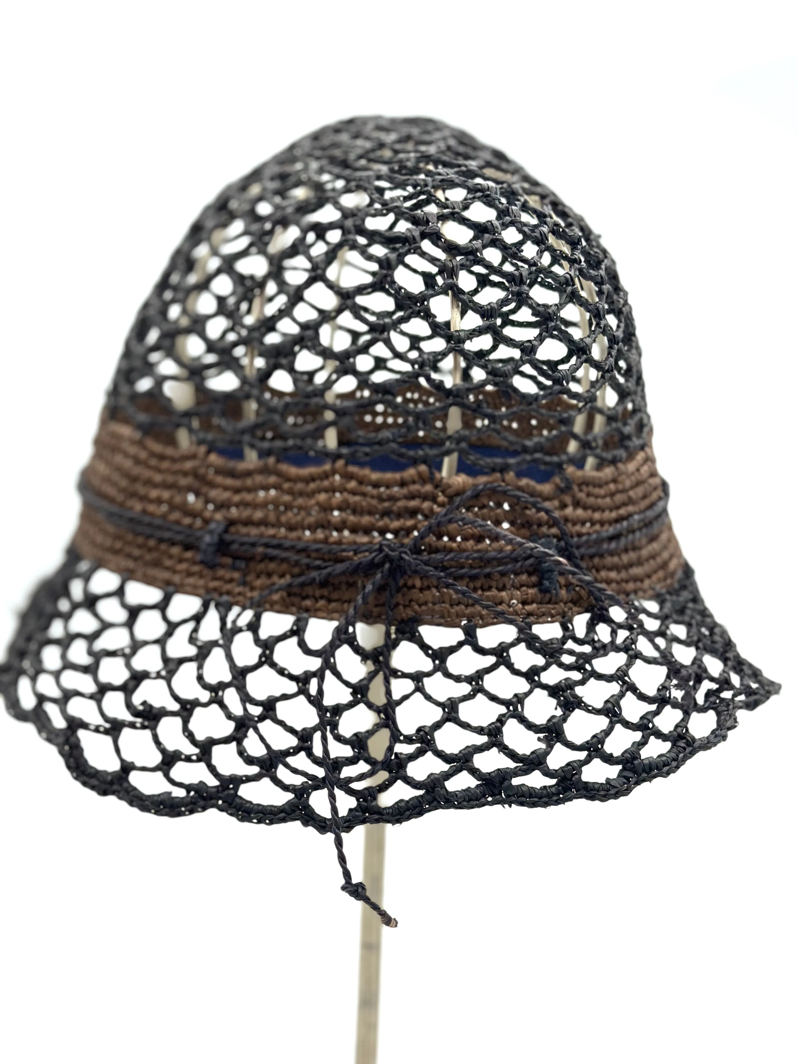 2.5 Brim Maria Crochet Bucket Straw Hats