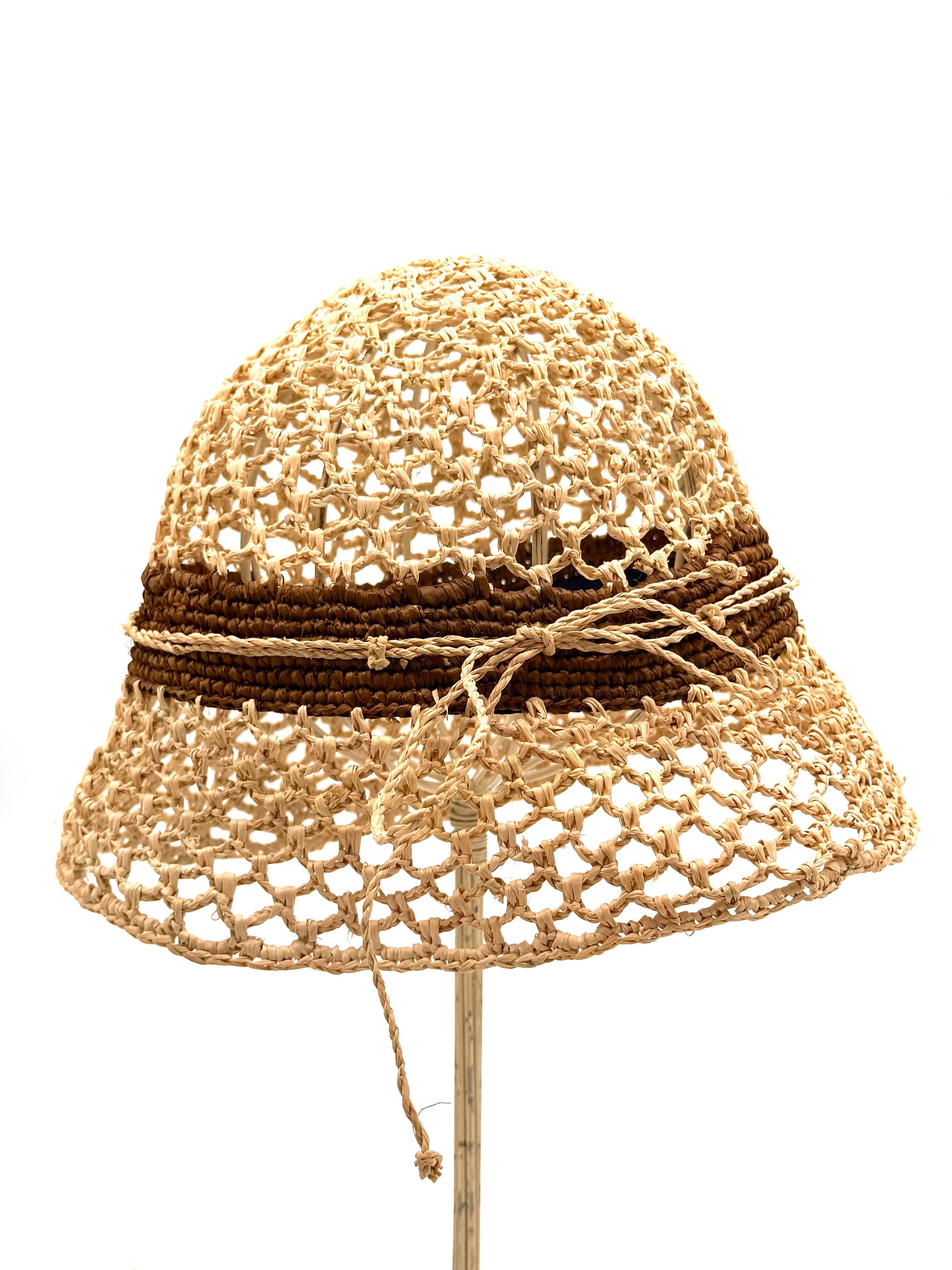 2.5 Brim Maria Crochet Bucket Straw Hats