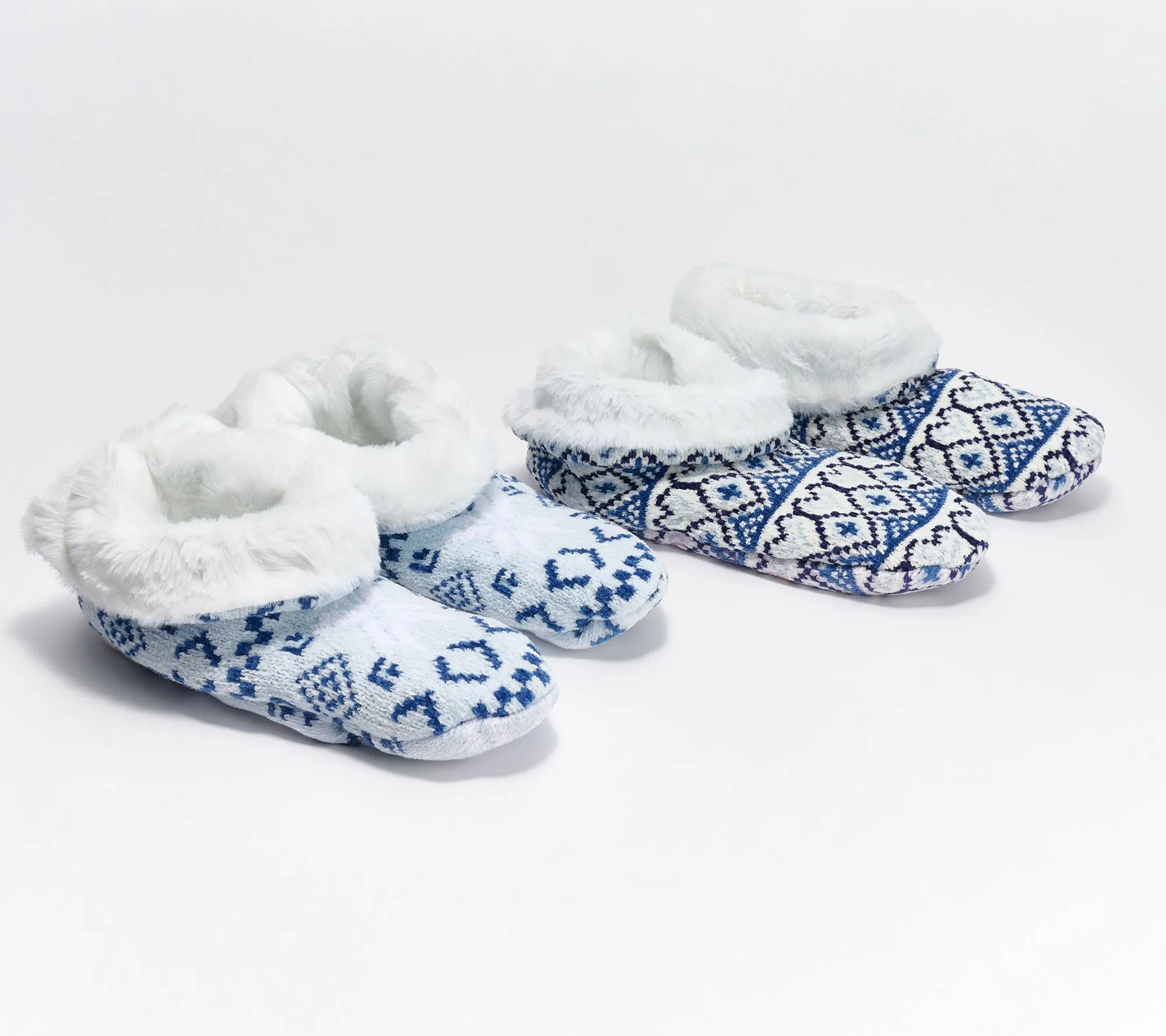 "As Is" Cuddl Duds Set of 2 Sherpa Booties