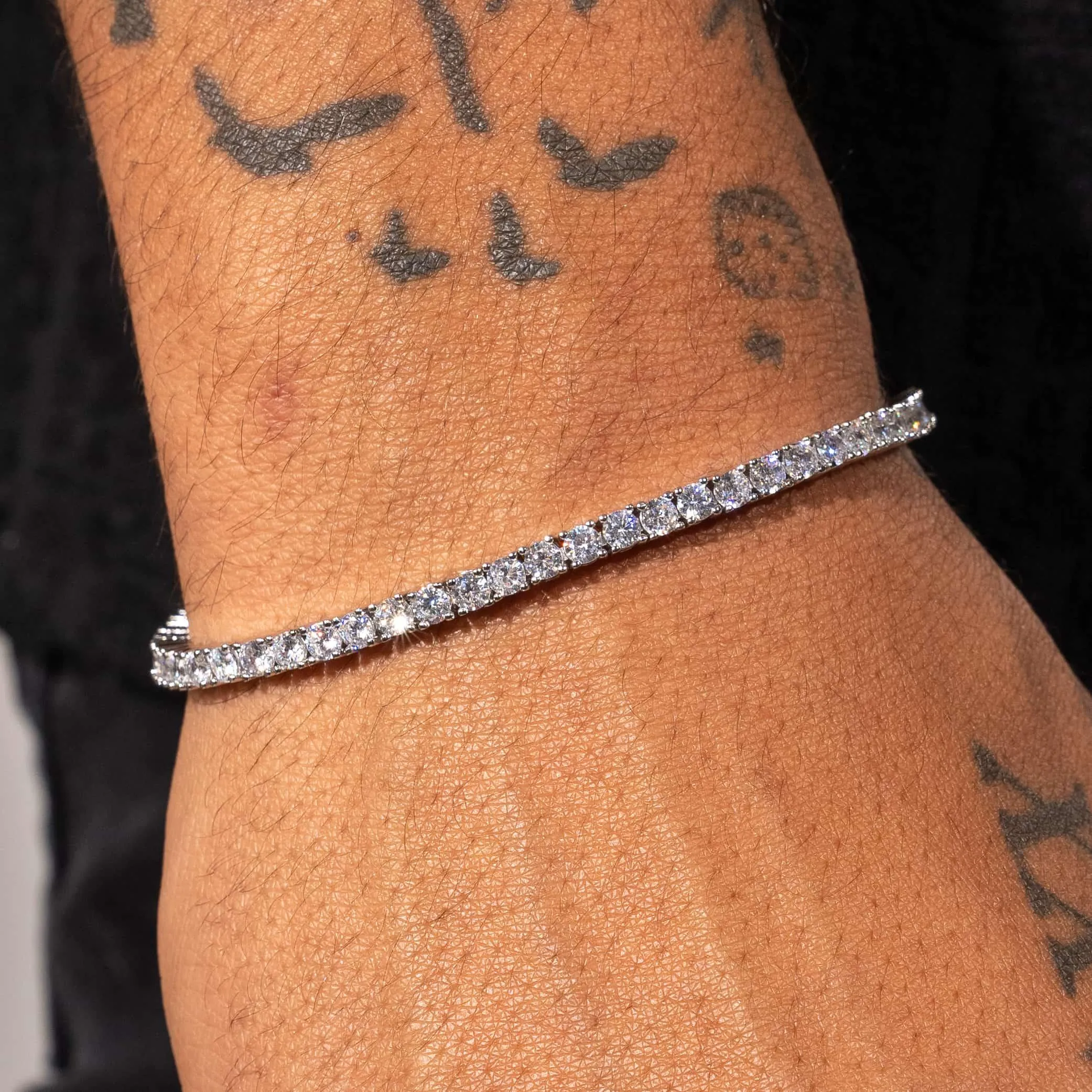 3mm Tennis Bracelet - White Gold