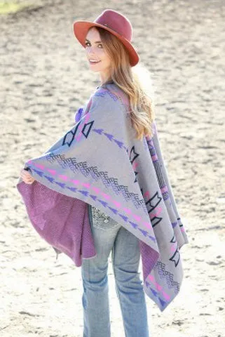 Adiktd Southwest Inspired Open Front Poncho