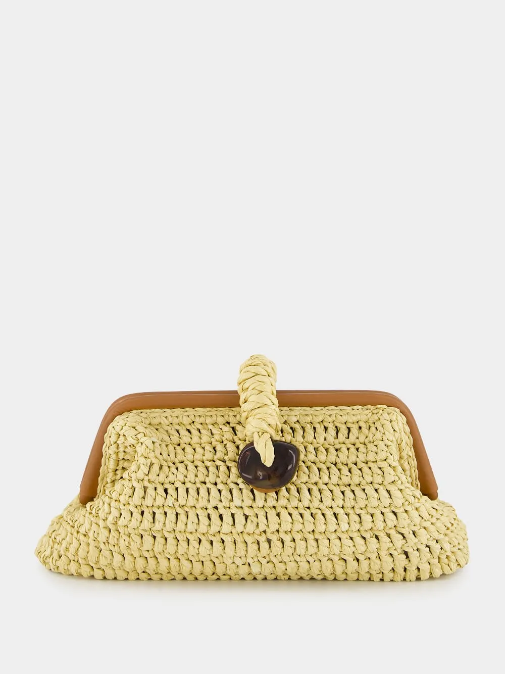 Alessa Natural Raffia Clutch