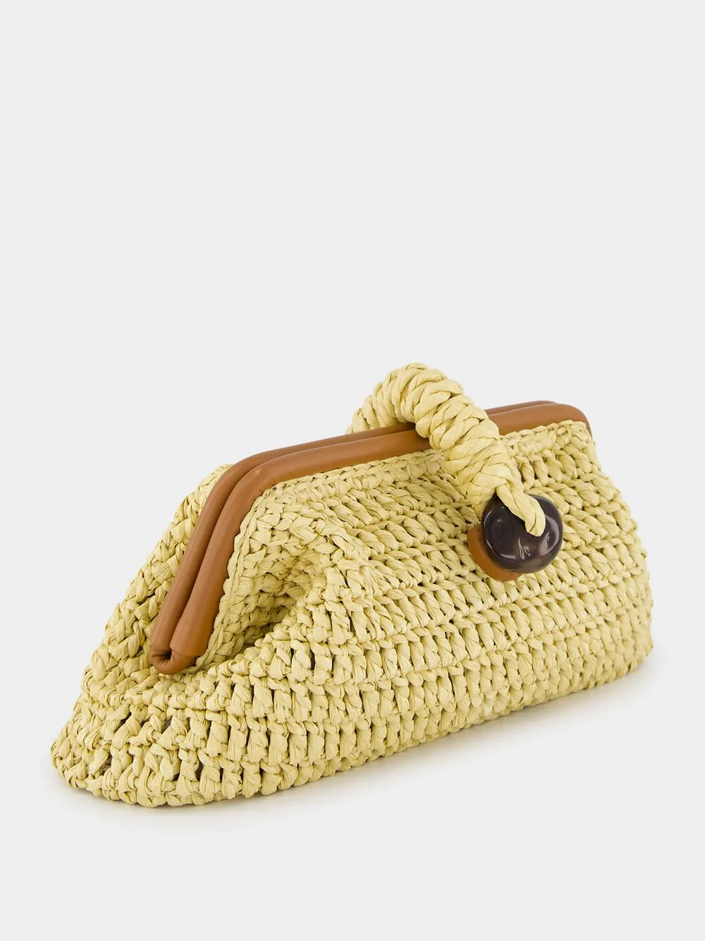 Alessa Natural Raffia Clutch