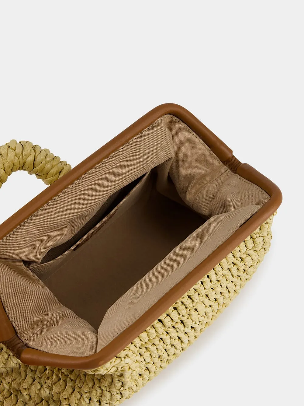 Alessa Natural Raffia Clutch