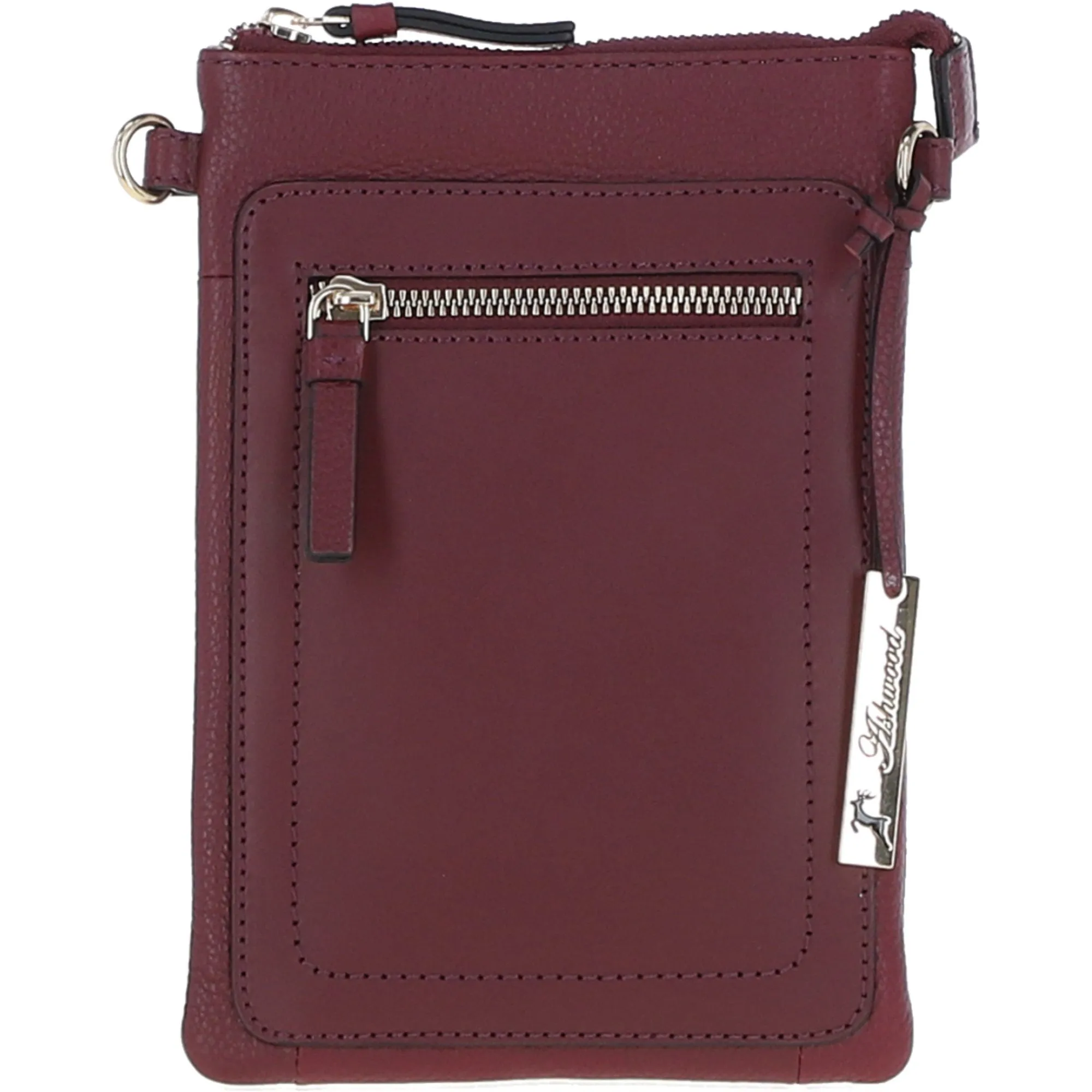 Ashwood Leather Crossbody Smart Phone Bag Wine: Z-71