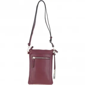 Ashwood Leather Crossbody Smart Phone Bag Wine: Z-71