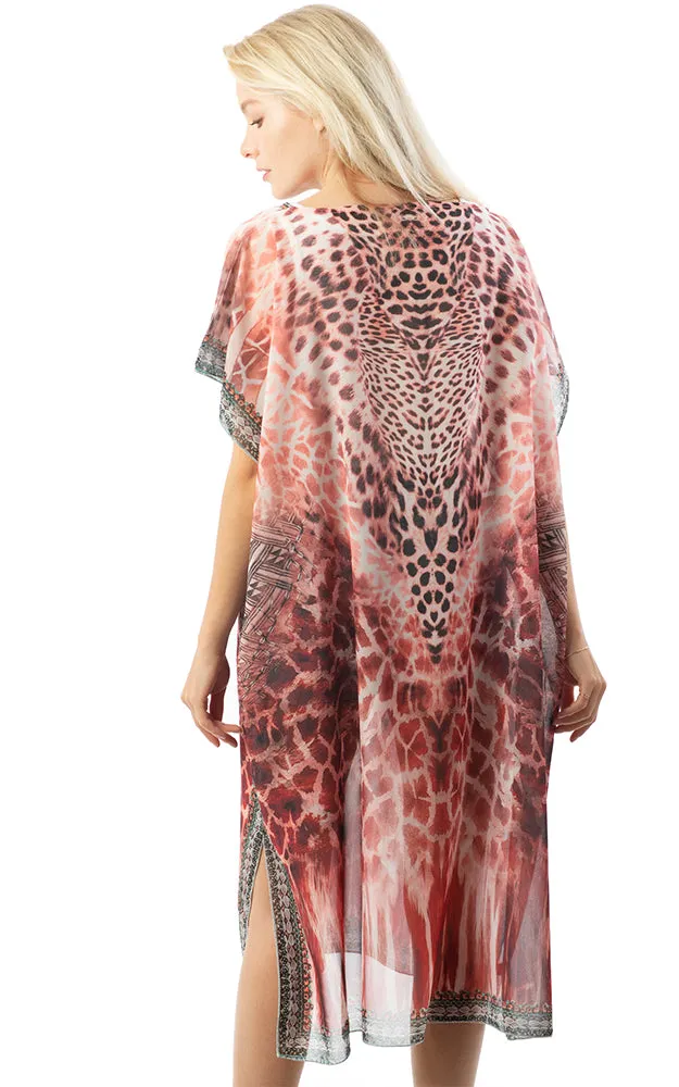 BAAP8627 Animal Print Poncho