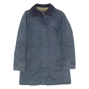 BARBOUR Newmarket Womens Trench Jacket Blue Twill UK 12