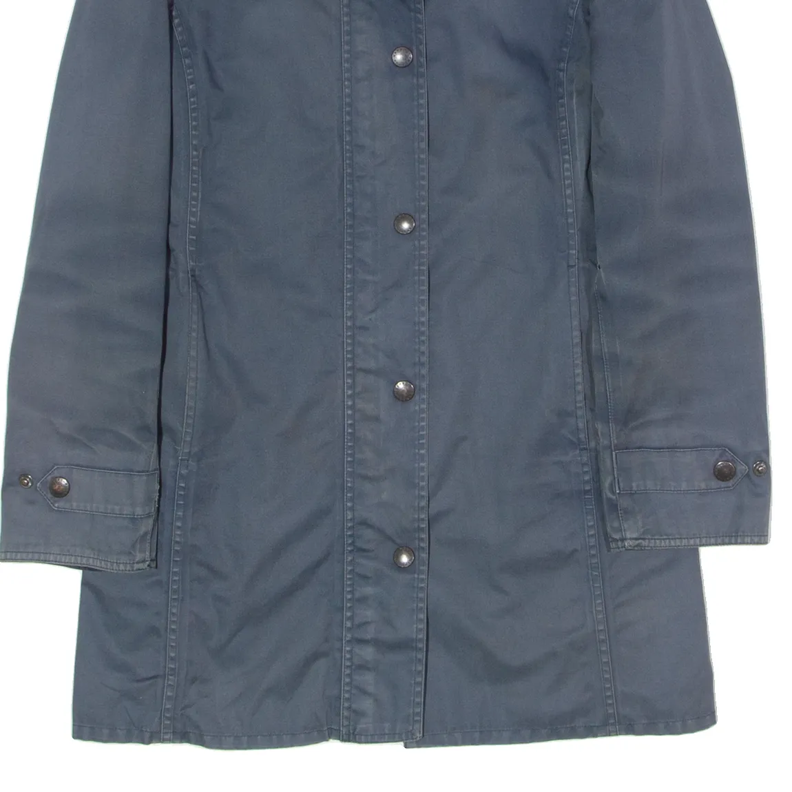 BARBOUR Newmarket Womens Trench Jacket Blue Twill UK 12