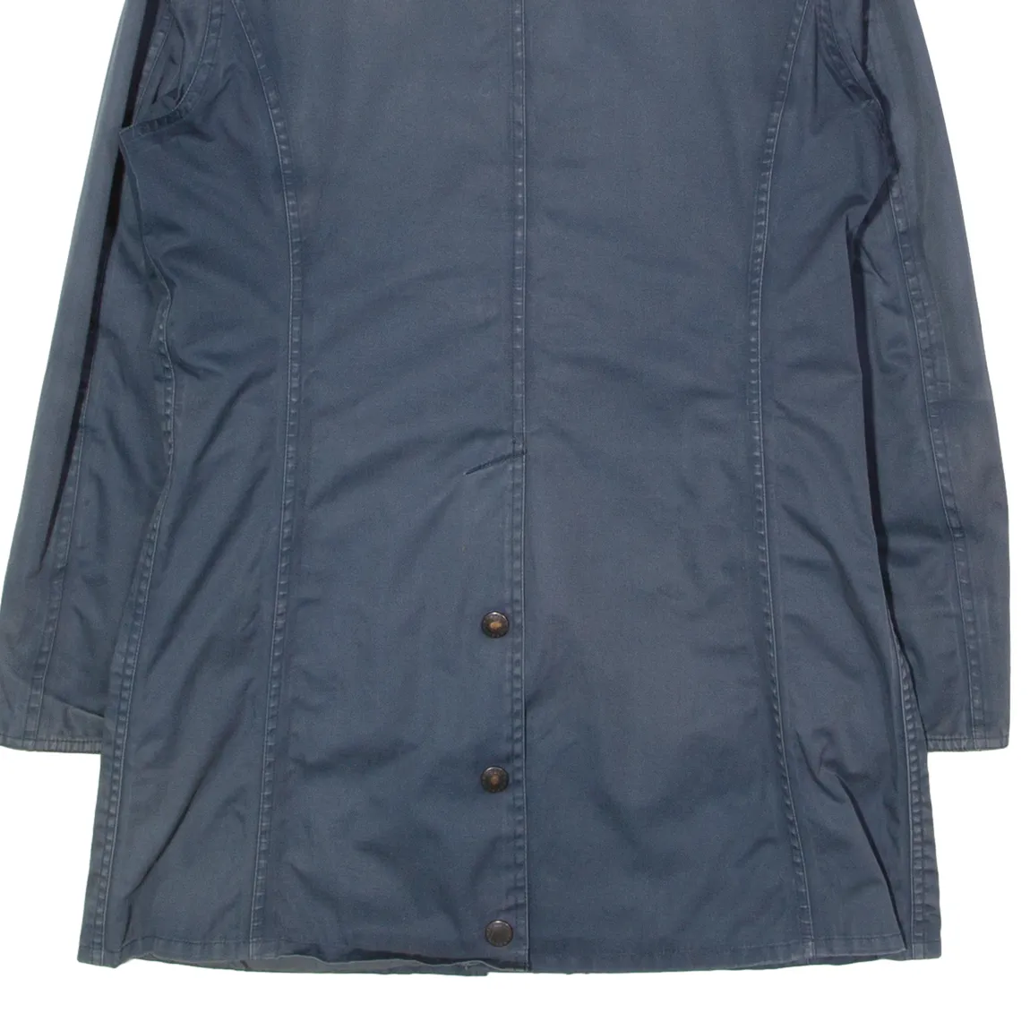 BARBOUR Newmarket Womens Trench Jacket Blue Twill UK 12