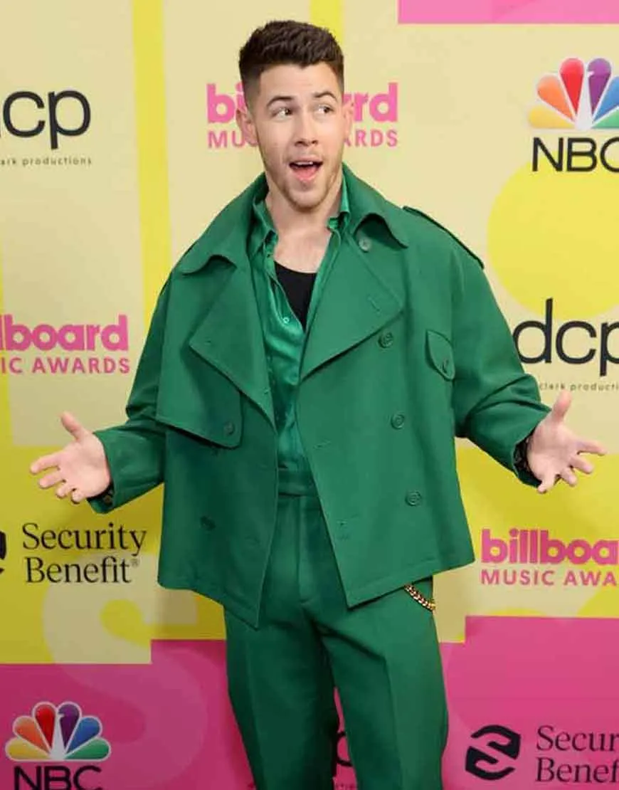 Billboard Music Awards 2021 Nick Jonas Peacoat | Ujackets.com - 50%Off