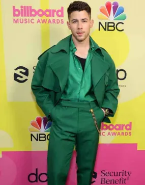 Billboard Music Awards 2021 Nick Jonas Peacoat | Ujackets.com - 50%Off