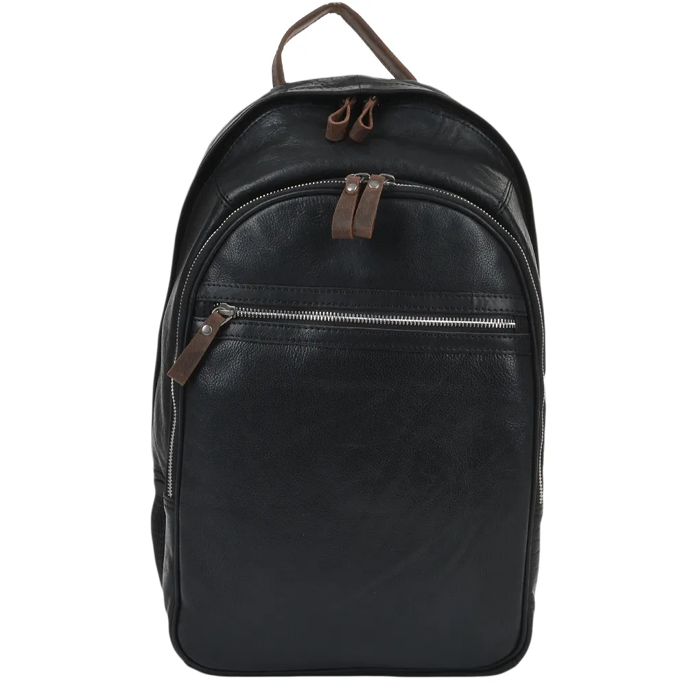 Black & Mud Leather Backpack