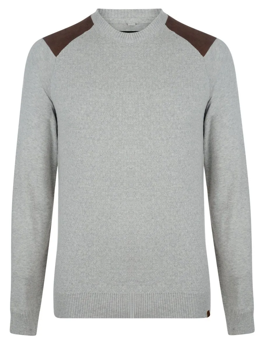 Blend Crew Neck Knit Pullover Sand Mix