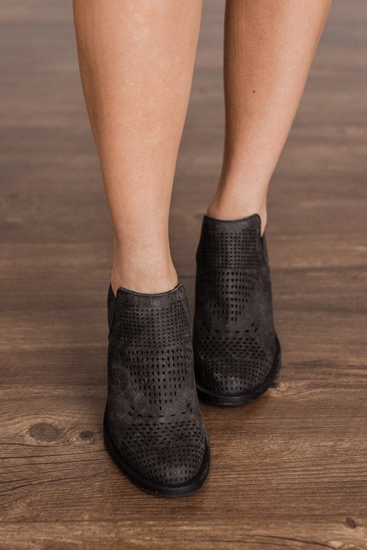 Blowfish Lassoh Booties- Black Roadtrip & Draped Micro Fiber