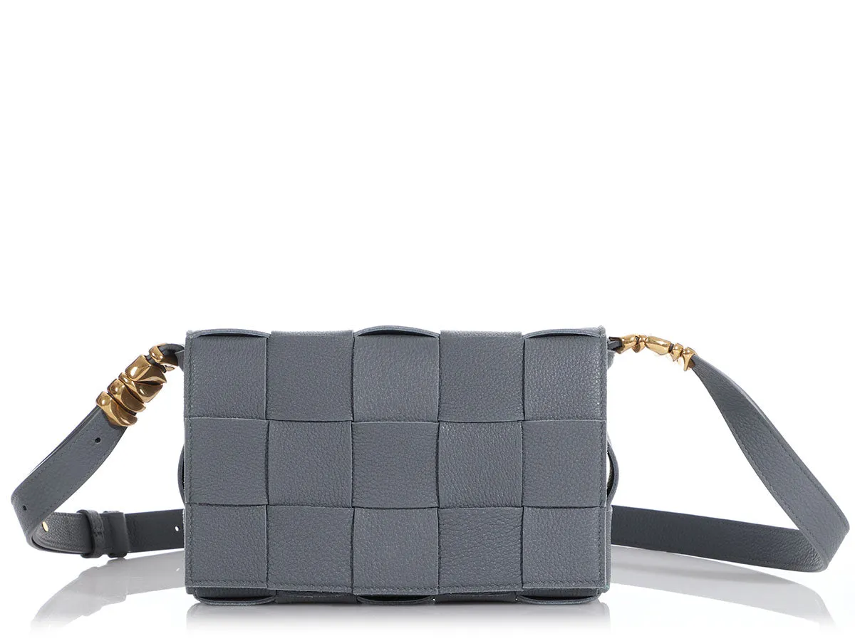 Bottega Veneta Thunder Cassette Woven Leather Crossbody Bag