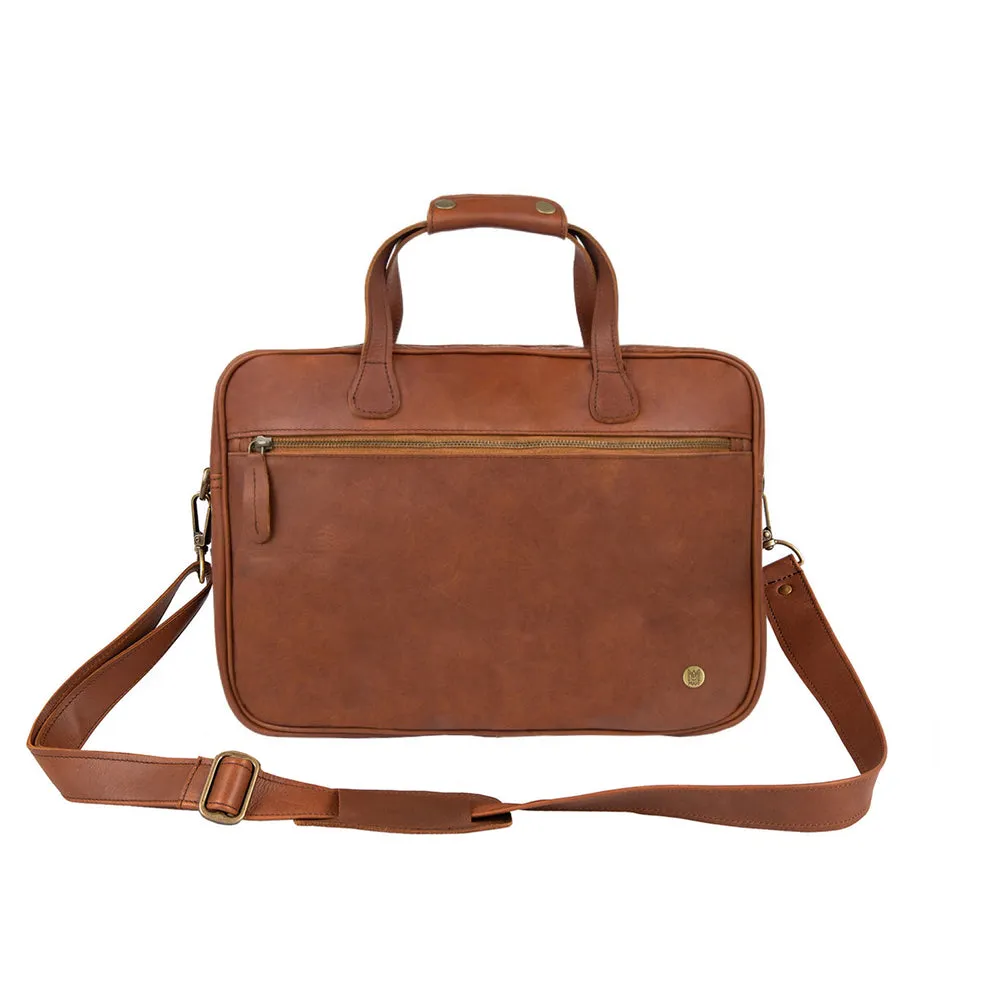 Branded Leather Satchel