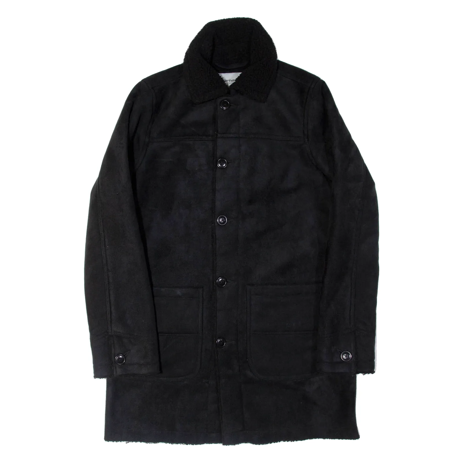 CARHARTT WIP Fleece Lined Mens Trench Jacket Black XS