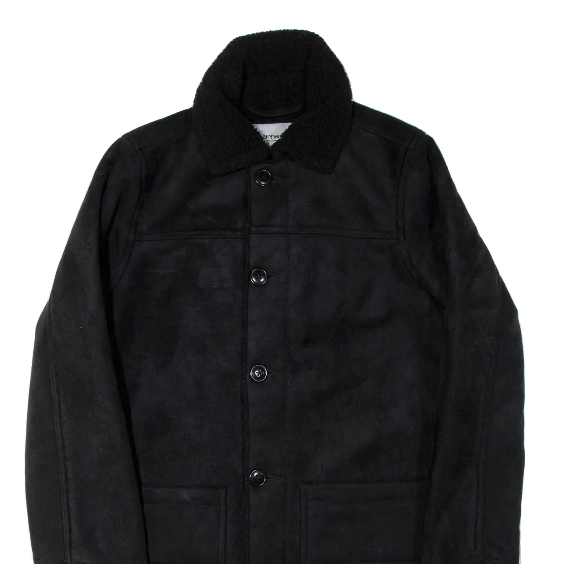 CARHARTT WIP Fleece Lined Mens Trench Jacket Black XS