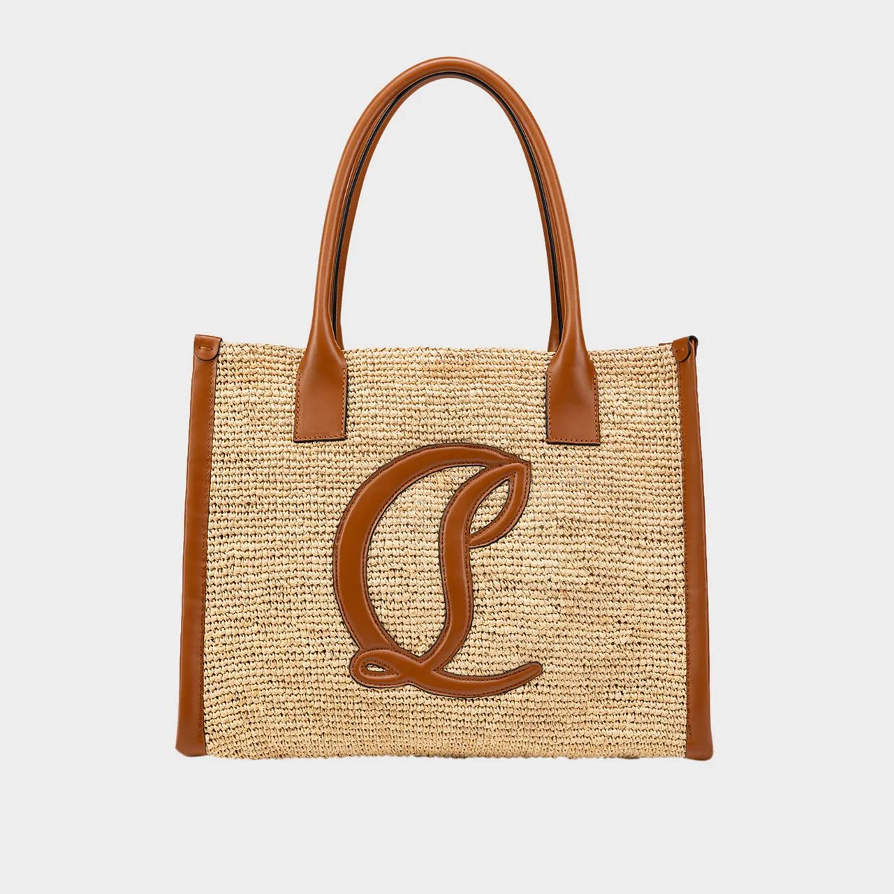 CHRISTIAN LOUBOUTIN By My Side Raffia Large Tote - NATURALCUOIOCUOIO