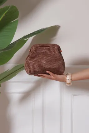 Clutch In Rafia Testa Di Moro