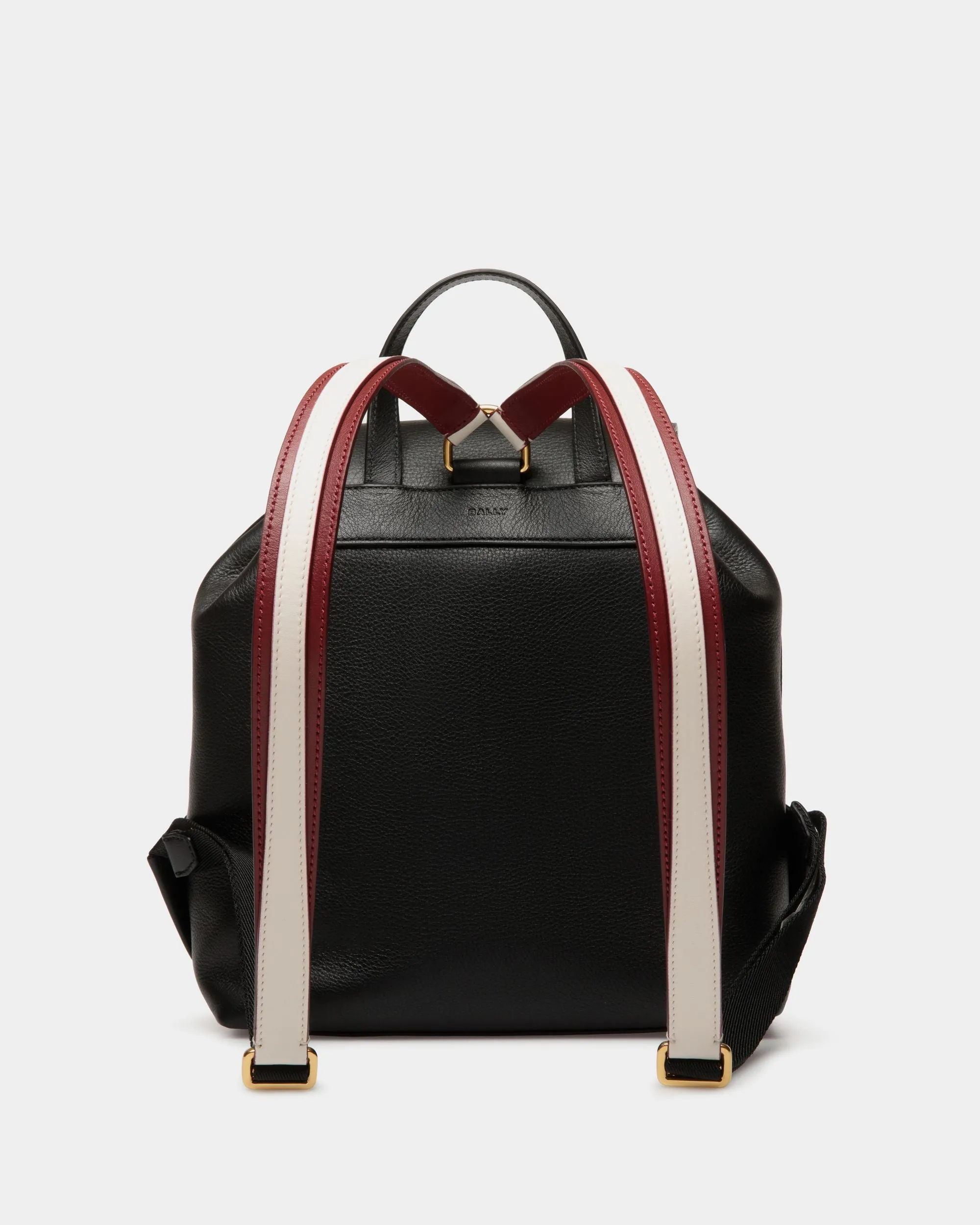 Code Backpack in Black Leather 