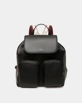 Code Backpack in Black Leather 