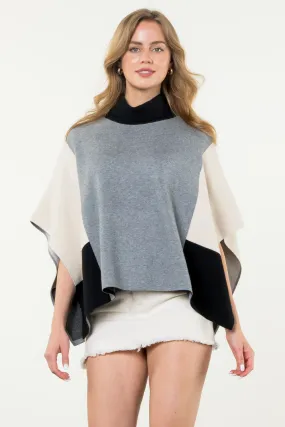 COLORBLOCK PONCHO