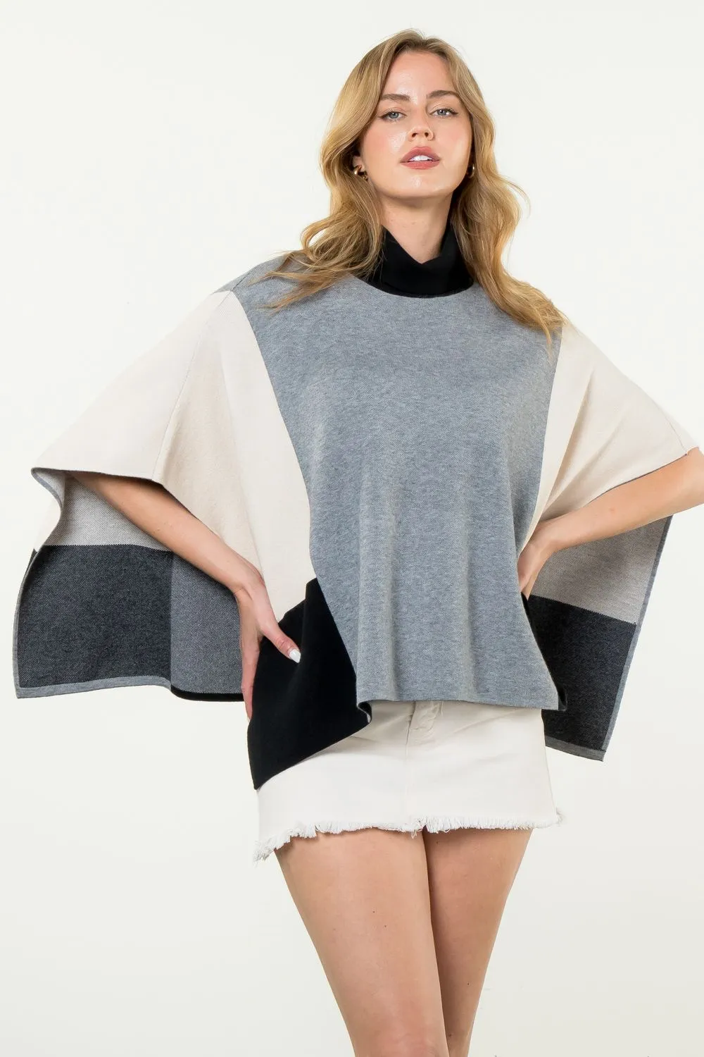 COLORBLOCK PONCHO