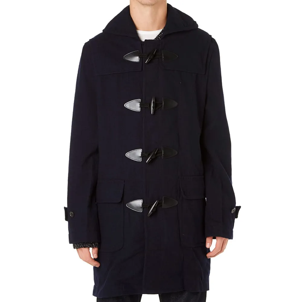 Comme des Garçons SHIRT Shawl Collar Duffle CoatNavy