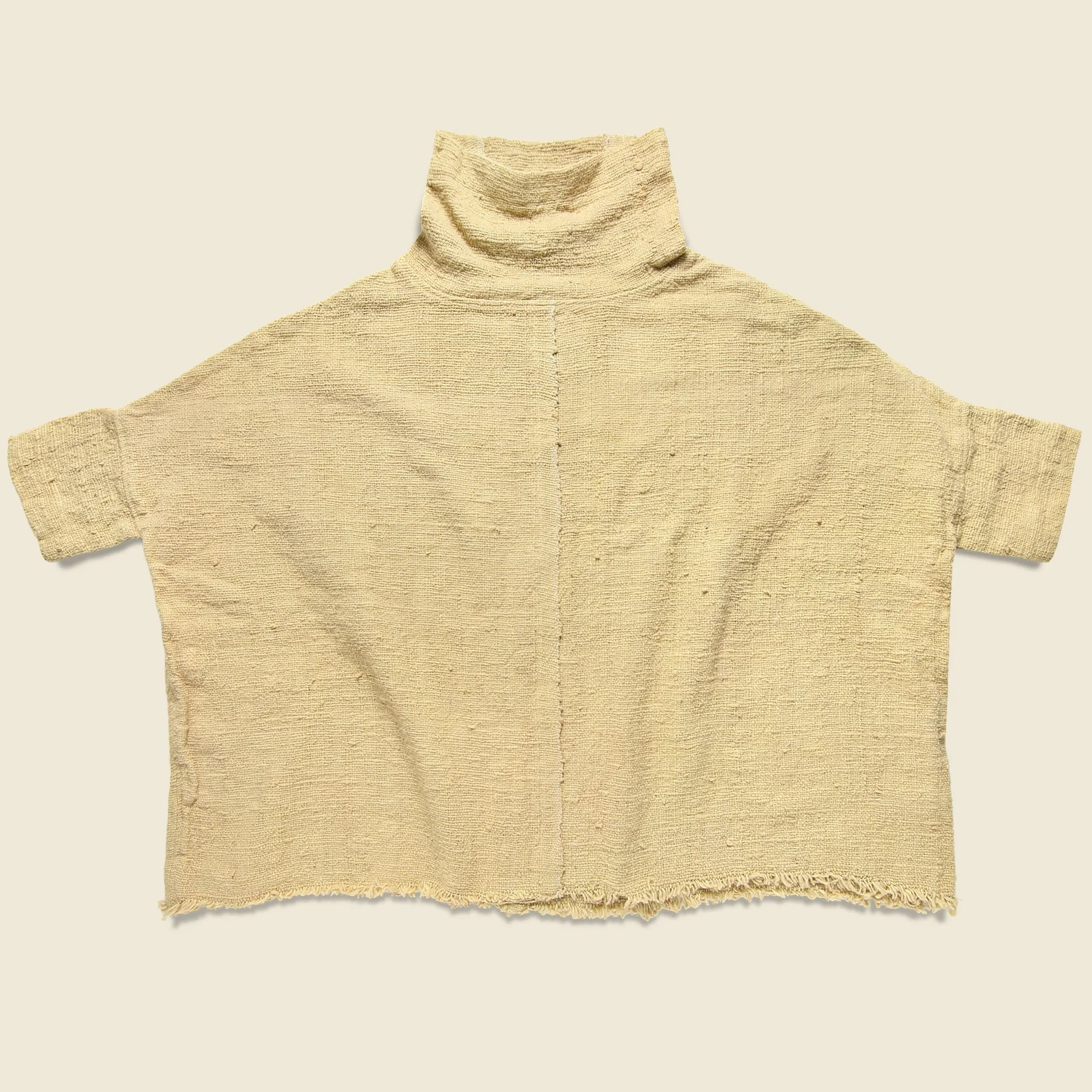 Cotton Overdye Poncho - Grain