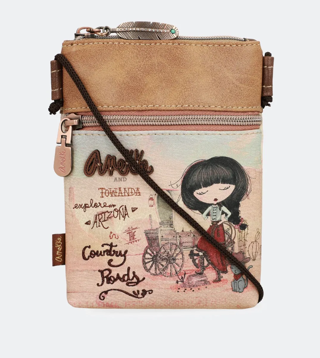 Country printed mini crossbody bag