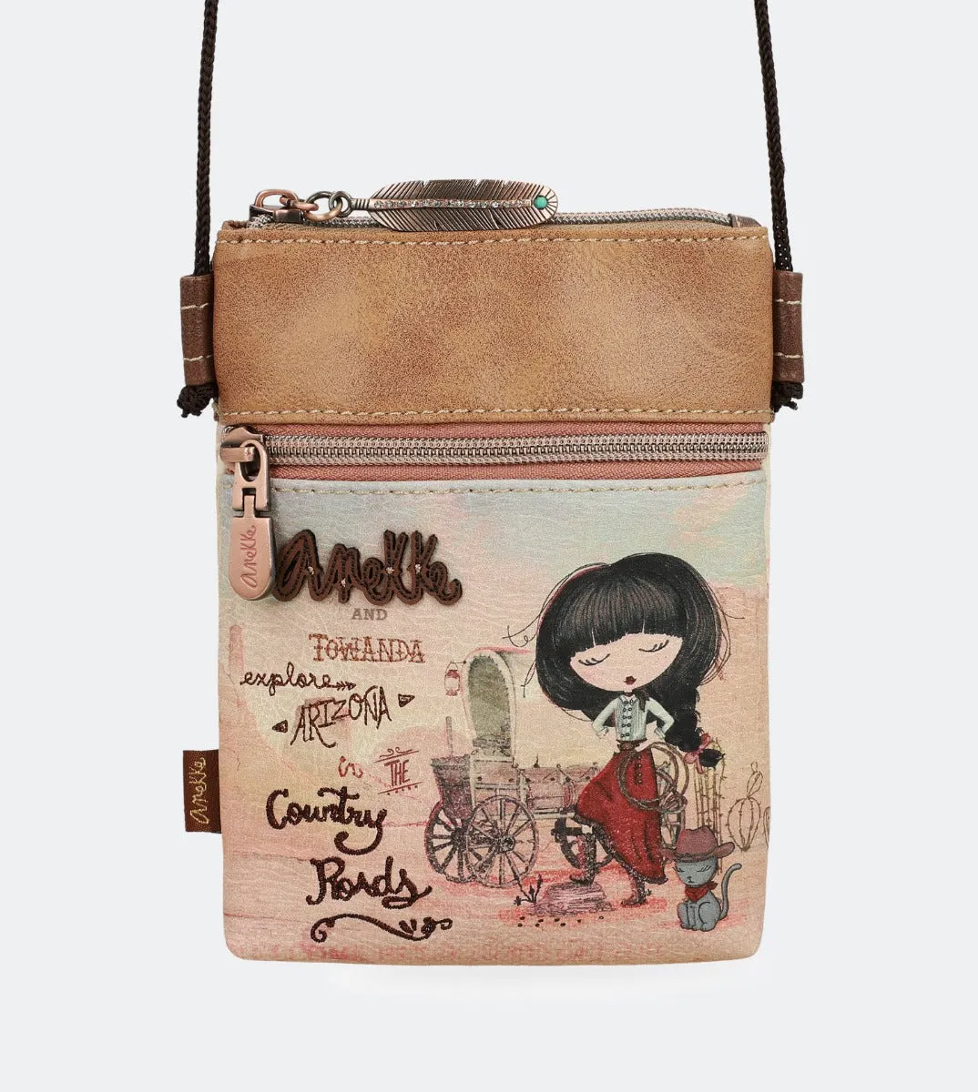 Country printed mini crossbody bag