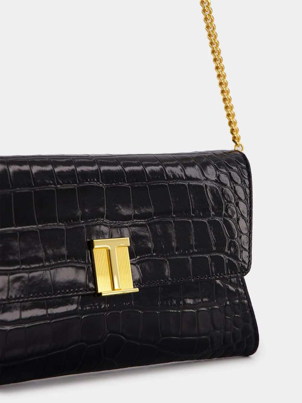 Crocodile Nobile Leather Clutch