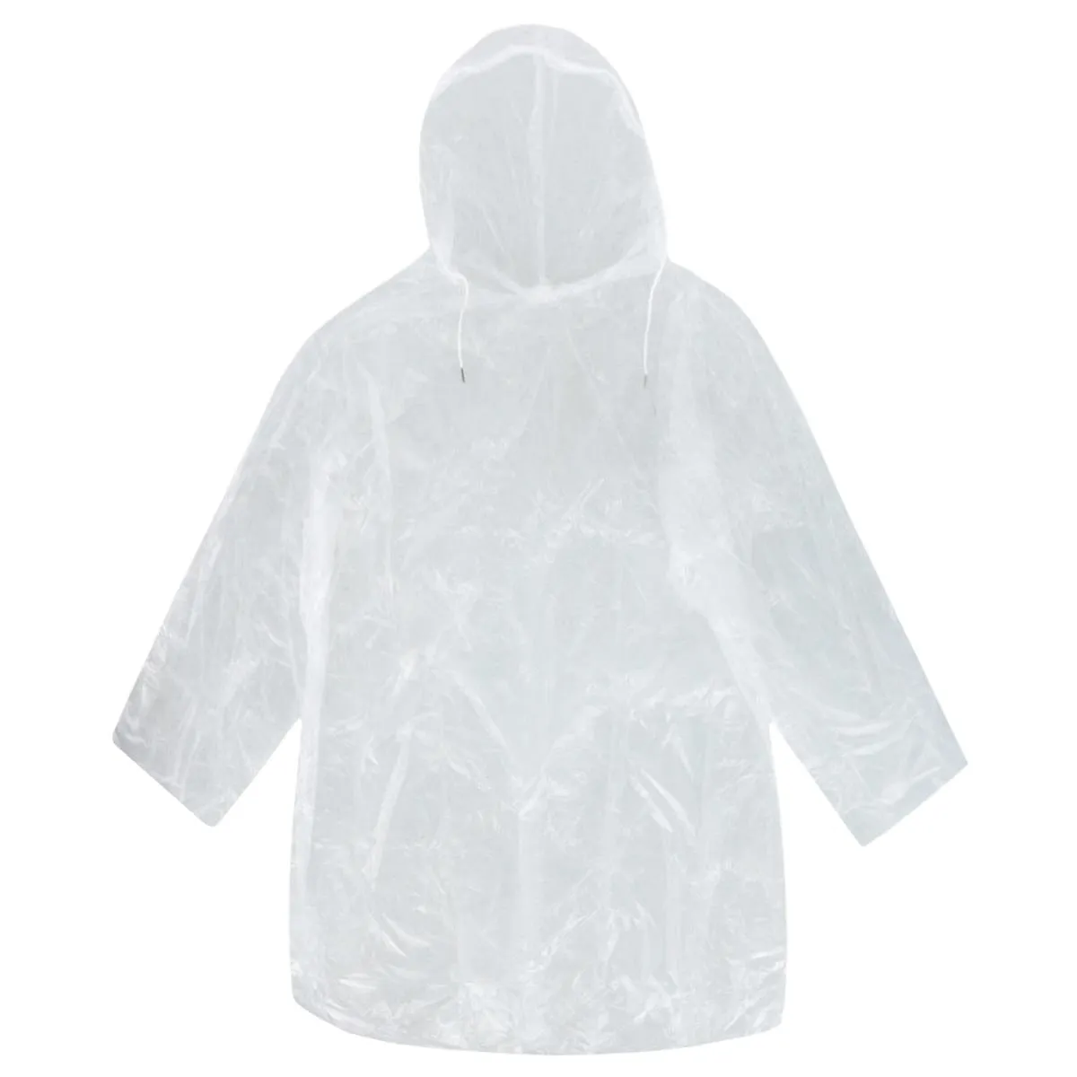 CTM Kids' Clear Rain Poncho with Stringed Hood