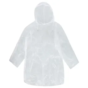 CTM Kids' Clear Rain Poncho with Stringed Hood