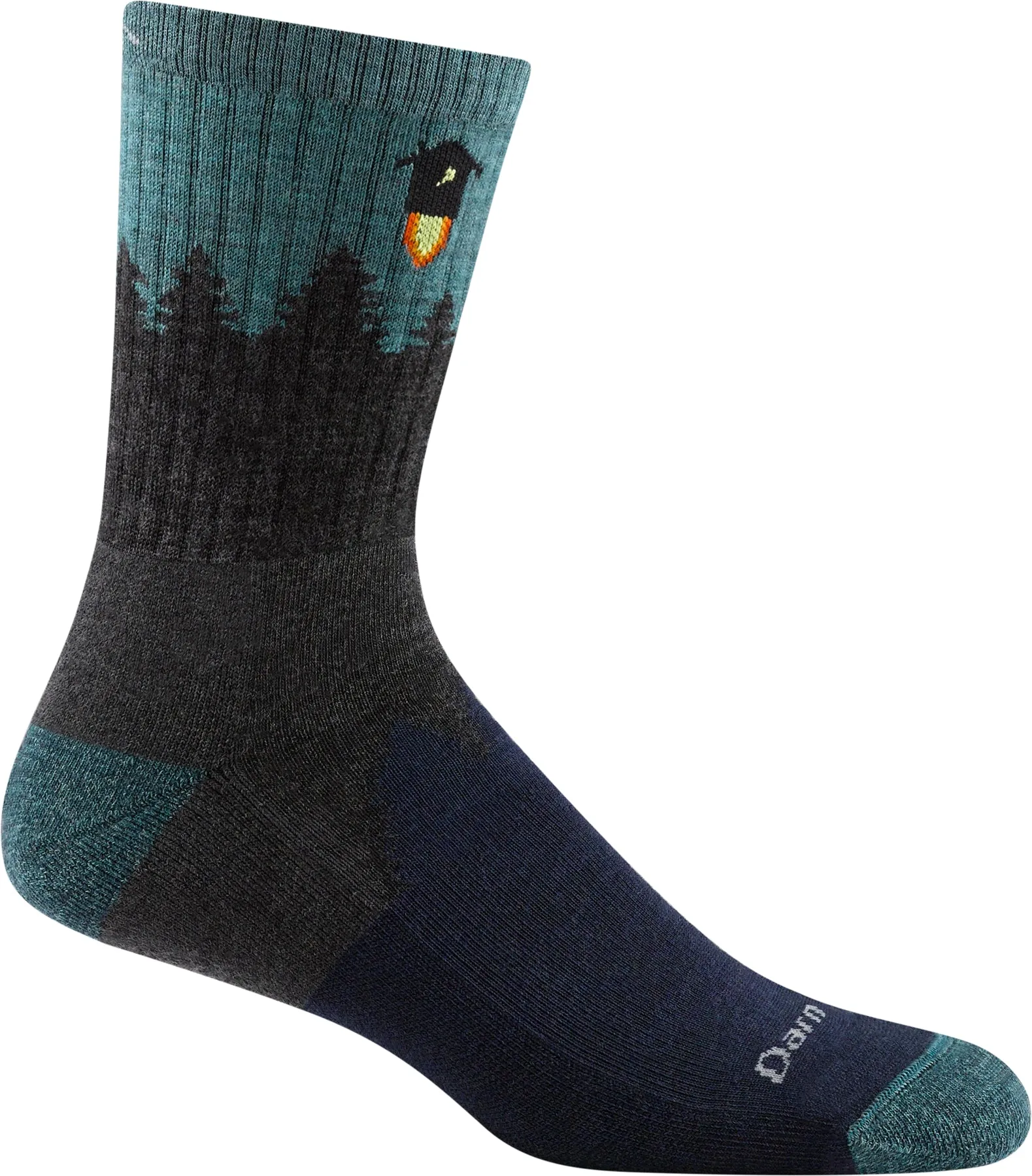 Darn Tough MEN'S NUMBER 2 MICRO CREW MIDWEIGHT HIKING SOCK 1974 - Gray