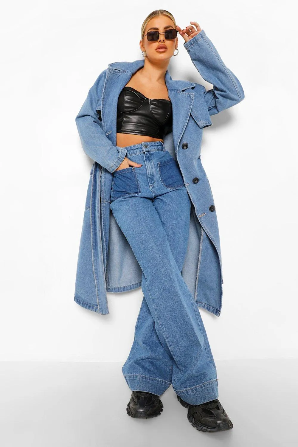 Denim Trench Coat