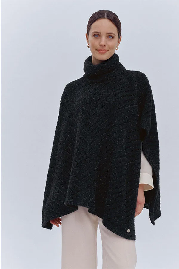 Devernois NELSON-N IRIDESCENT TURTLENECK PONCHO