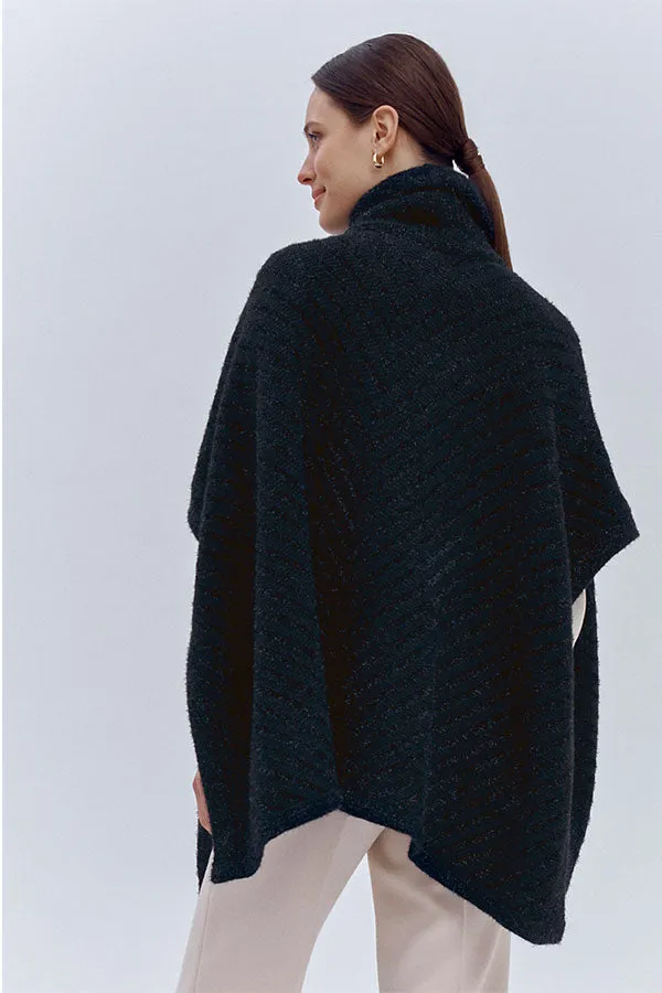 Devernois NELSON-N IRIDESCENT TURTLENECK PONCHO