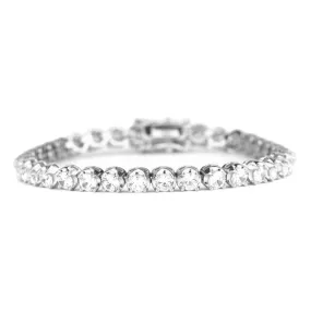 Diamond Buttercup Tennis Bracelet White Gold 4mm