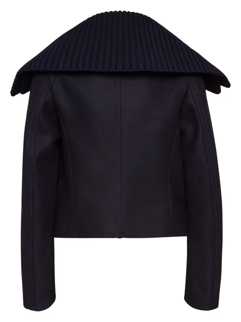 double-breasted cropped peacoat