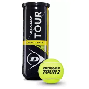 DUNLOP Tour Brilliance Tennis Balls Dozen (1 Can)