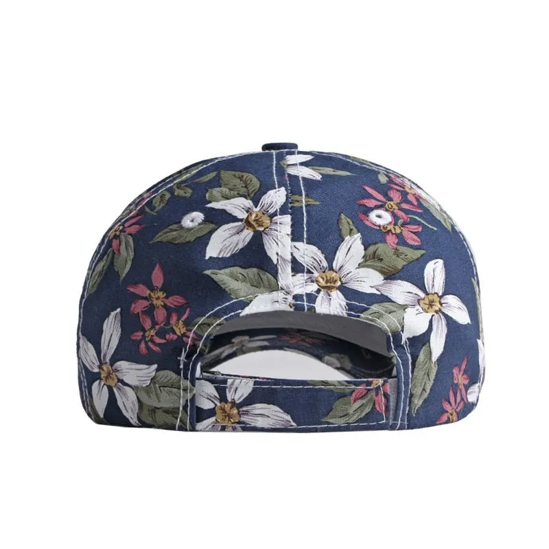 Ethnic Style Women's Cotton Floral Printed Snapback Outdoor Baseball Cap