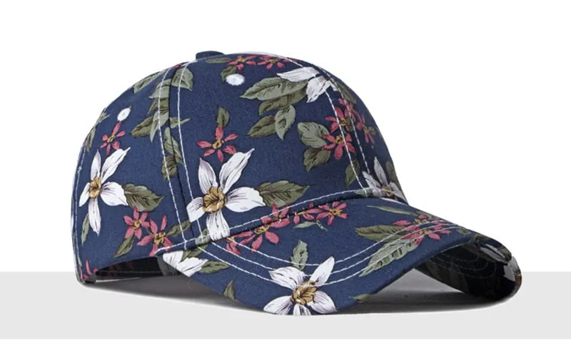 Ethnic Style Women's Cotton Floral Printed Snapback Outdoor Baseball Cap