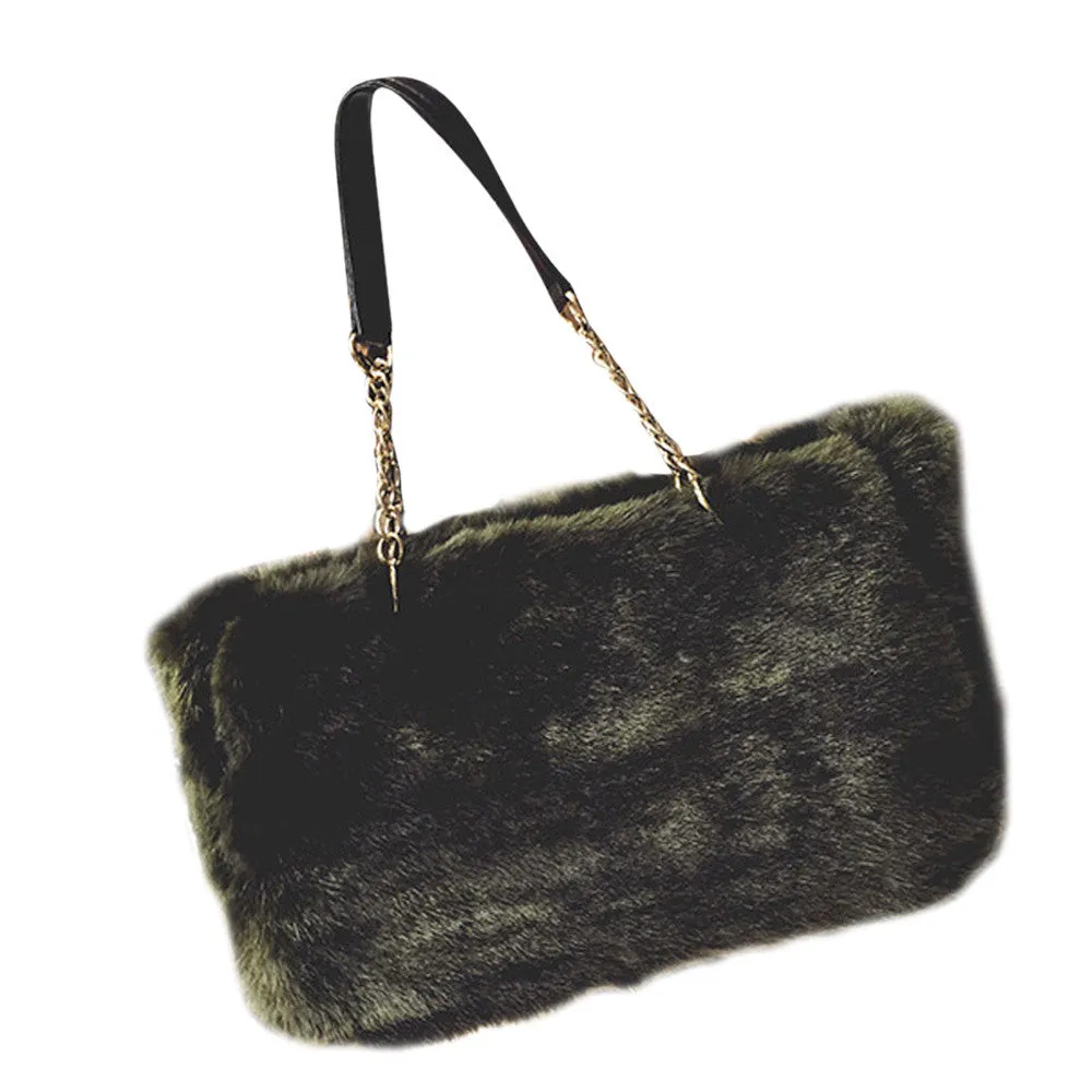 FamousSynthesic Fur Plush Women messenger bags hbags designer Crossbody Shoulder bag bolsa Tote