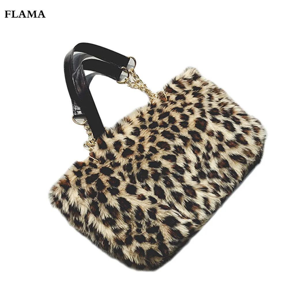 FamousSynthesic Fur Plush Women messenger bags hbags designer Crossbody Shoulder bag bolsa Tote